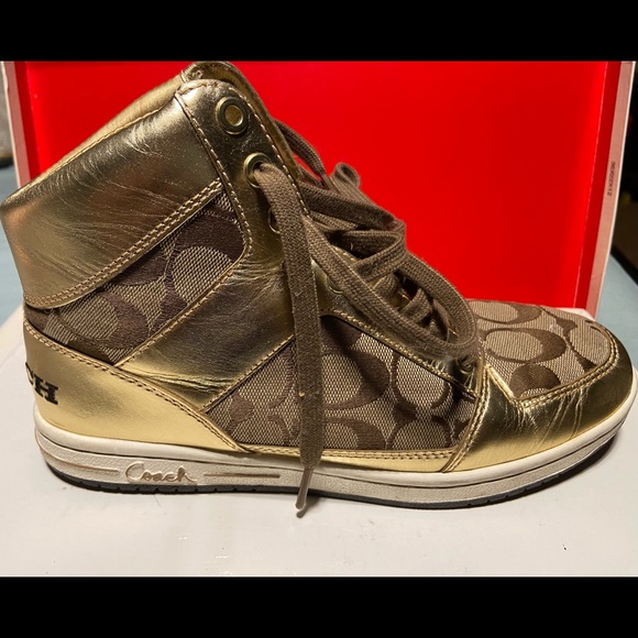 Coach high top gold sneakers - Picture 3 of 3